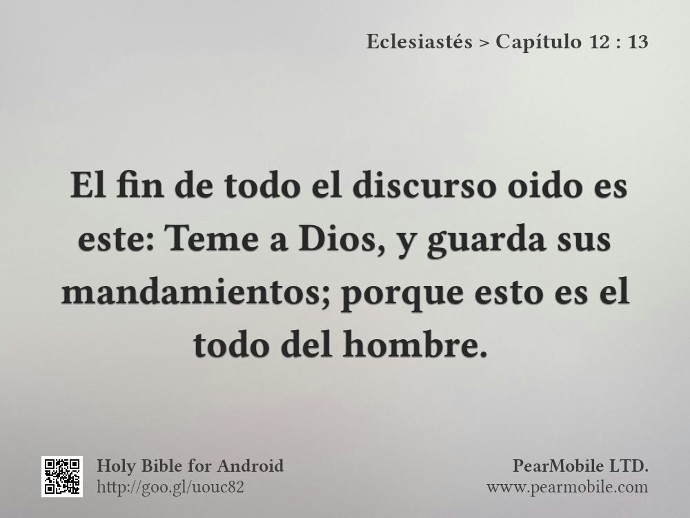 Eclesiastés, Capítulo 12:13